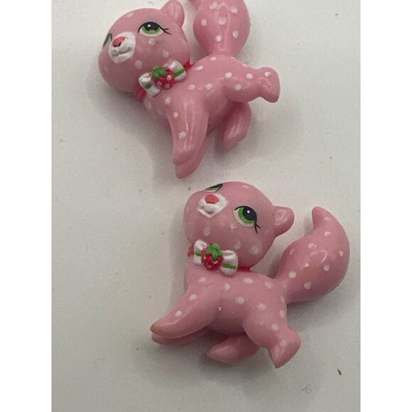 Strawberry Shortcake Mini Figures & Pink Polka Dot cat Set By Hasbro 2008 Collec - Picture 5 of 6